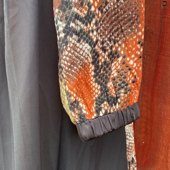 Tov Los Angeles Long Sleeve Snake Print Dress Size 44 - Picture 9 of 13